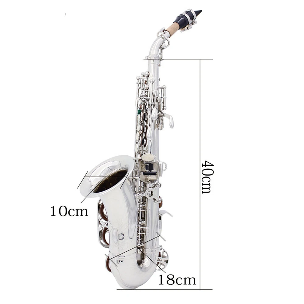 SLADE Soprano Saxophone Bb Tone Brass Sax Engraved Floral Saxofon With Reeds Case Mouthpiece Wind Instrument Parts & Accessories