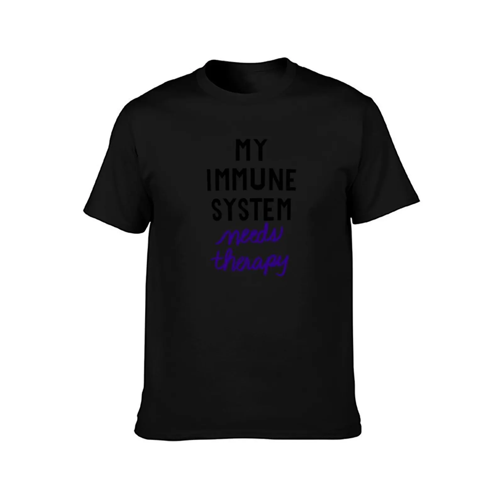 Immune System: Therapy T-Shirt, Summer Casual Cotton Tee, Oversized Streetwear Tops, Vintage Graphic Print, Unisex Men Women