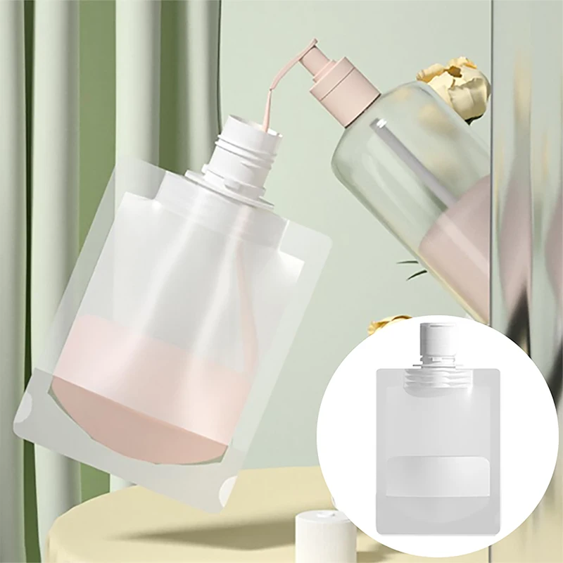 

1pcs 30/50/100ml Travel Bag Clear Plastic Packaging Clamshell Standable Portable Lotion Makeup Cosmetics Shampoo Sample Storage