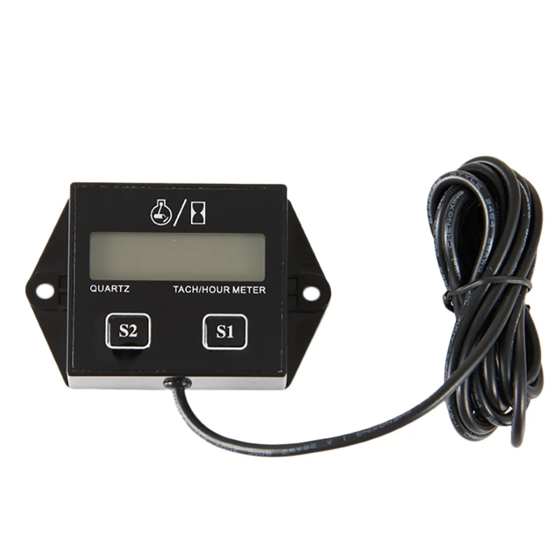 

LCD Inductive Resettable Meter Waterproof For Marine Engines-Inboards Outboard Pumps,Generators,Lawn Mower,Motorcycle