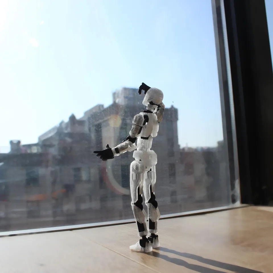 Figurine d'action imprimée en 3D : robot mobile multi-articulations, jouet mécanique à collectionner, design articulé complet du corps, décoration de