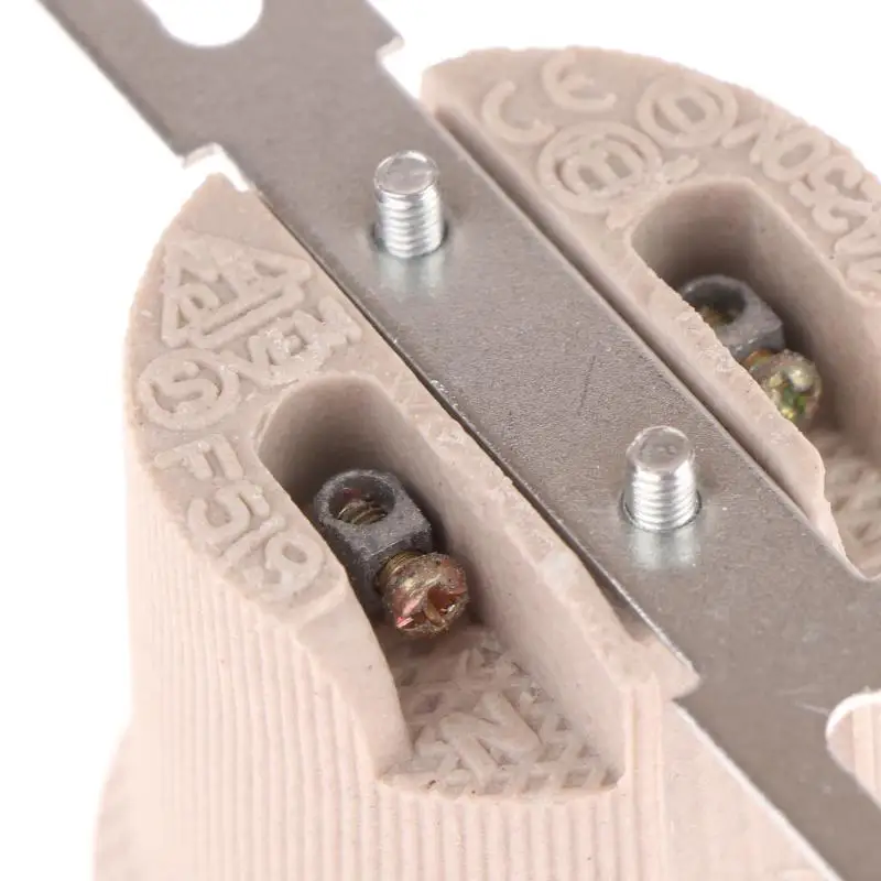 15A High-temperature Resistant Fixing Bracket Large Screw Cap Lamp Base E27 Screw Head Ceramic Lamp Fittings Socket