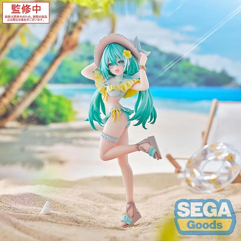 

21 см подлинная SEGA Hatsune Miku Luminasta Concept Art Series 1 купальник аниме фигурка модель игрушки подарок на день рождения.