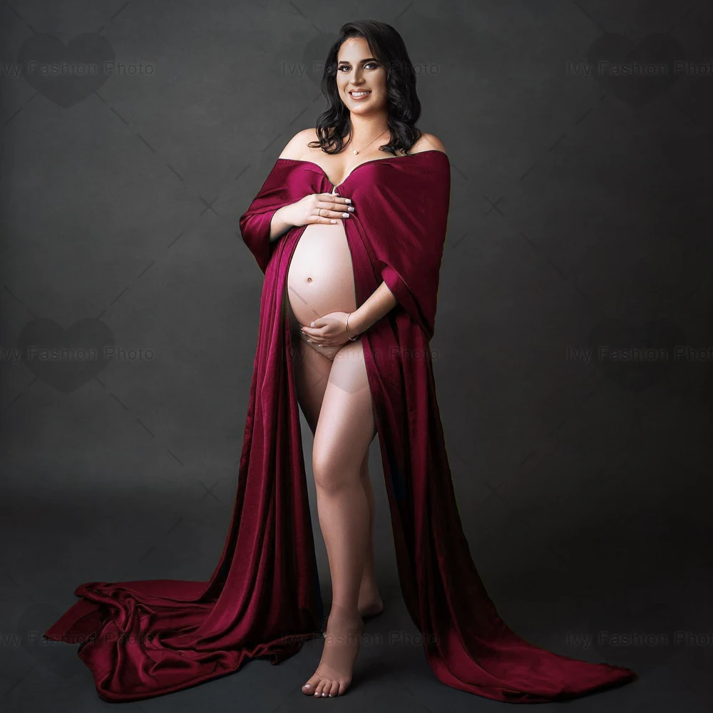 Maternity Photography Prop Sagging Sensation Smooth Silk-like Fabric Simple Modeling Fabric Pregnancy Photo Shoot Accessorie