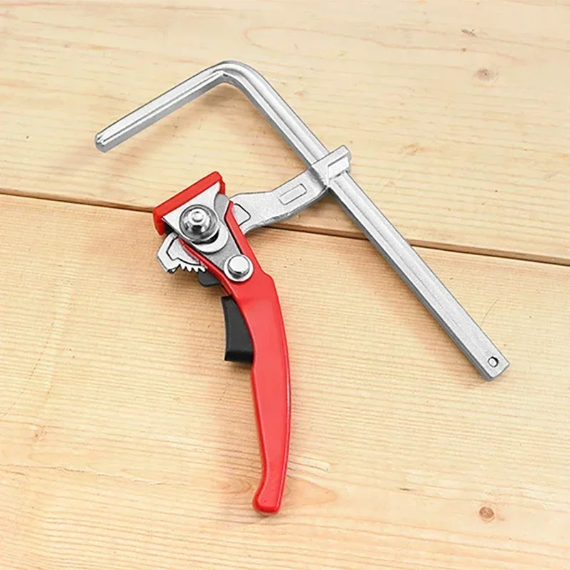 Quick Release Ratcheting Table Clamp for MFT Table Ratchet Track Saw Guide Rail Clamp  Fast Fixed F Clamp Woodworking Tool