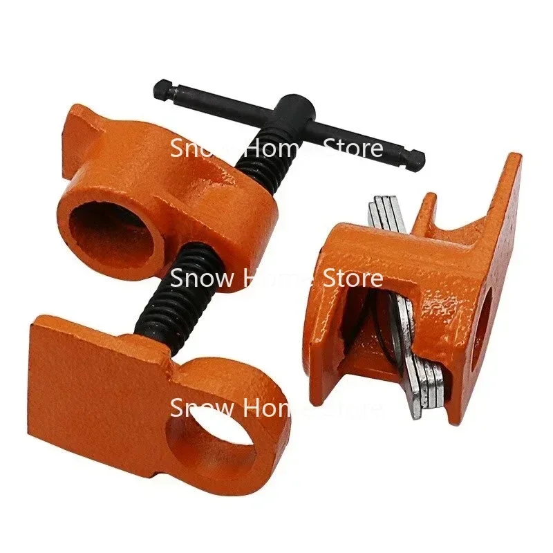 1pc Wood Glue Clamp Tube 1/2 Inch Heavy Duty Pipe Clamp Wood Gluing Clamp Steel Pipe Fixture Carpenter Woodworking Hand To