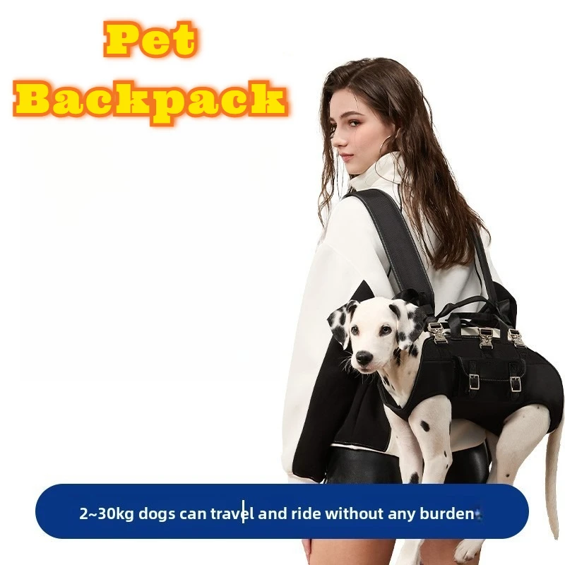 

Hands Free Dog Backpack Pet Carrier Outdoor Hiking Biking Shoulder Strap Adjustable Breathable Portable Travel Puppy Carrier