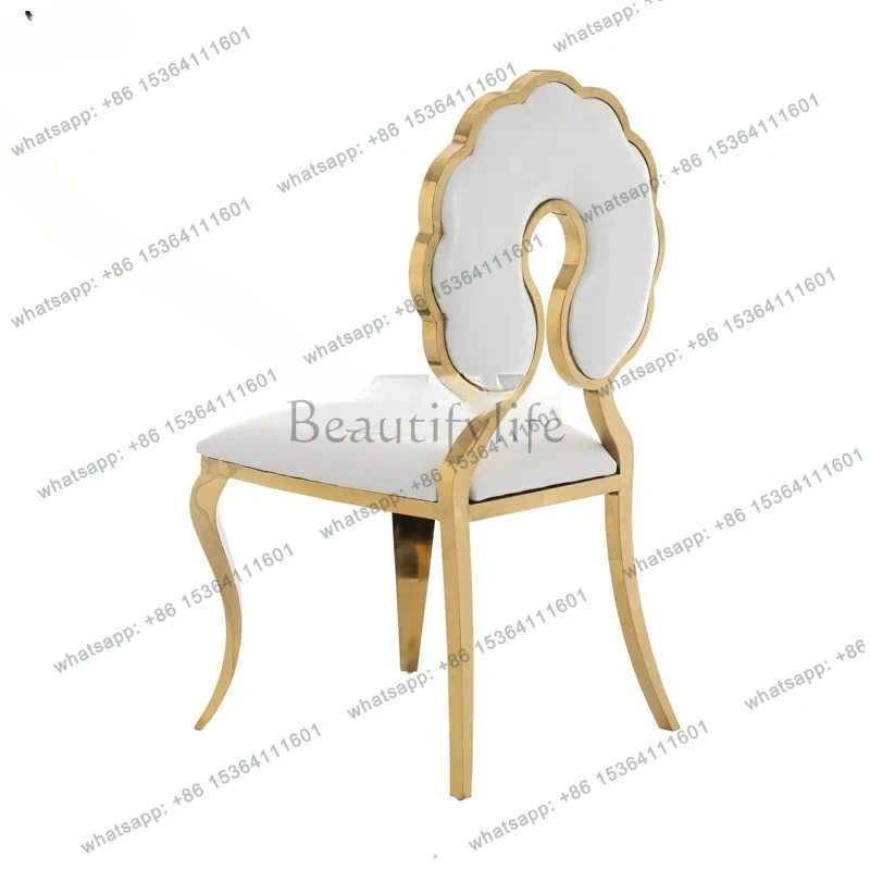 Donut Stainless Steel Backrest Chair Dining Concert Stage Symphony Music Spectator Chair