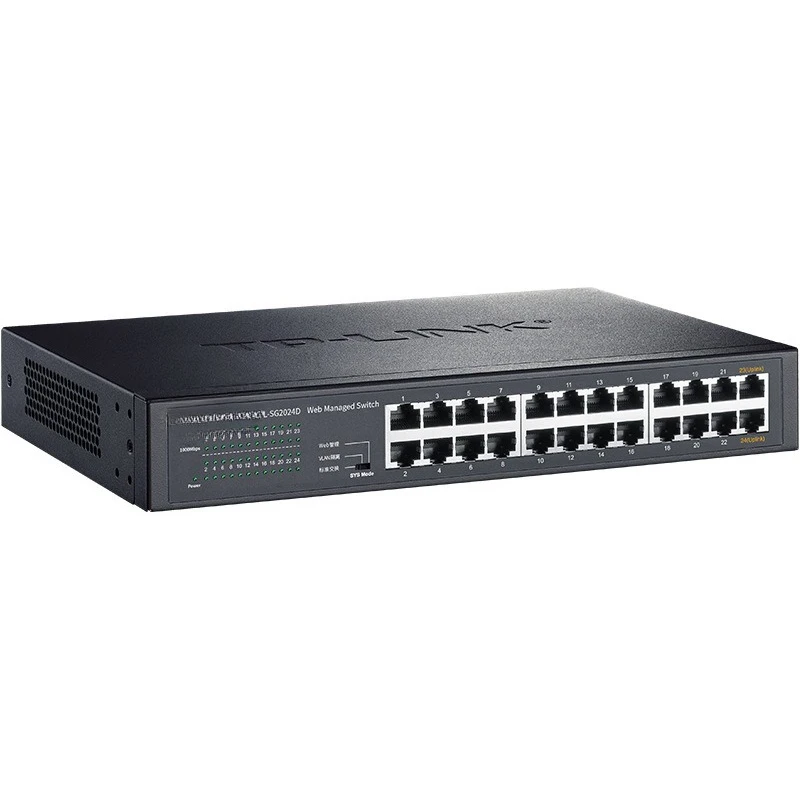 

TL-SG2024D 24-port full Gigabit switch Enterprise network monitoring Managed VLAN