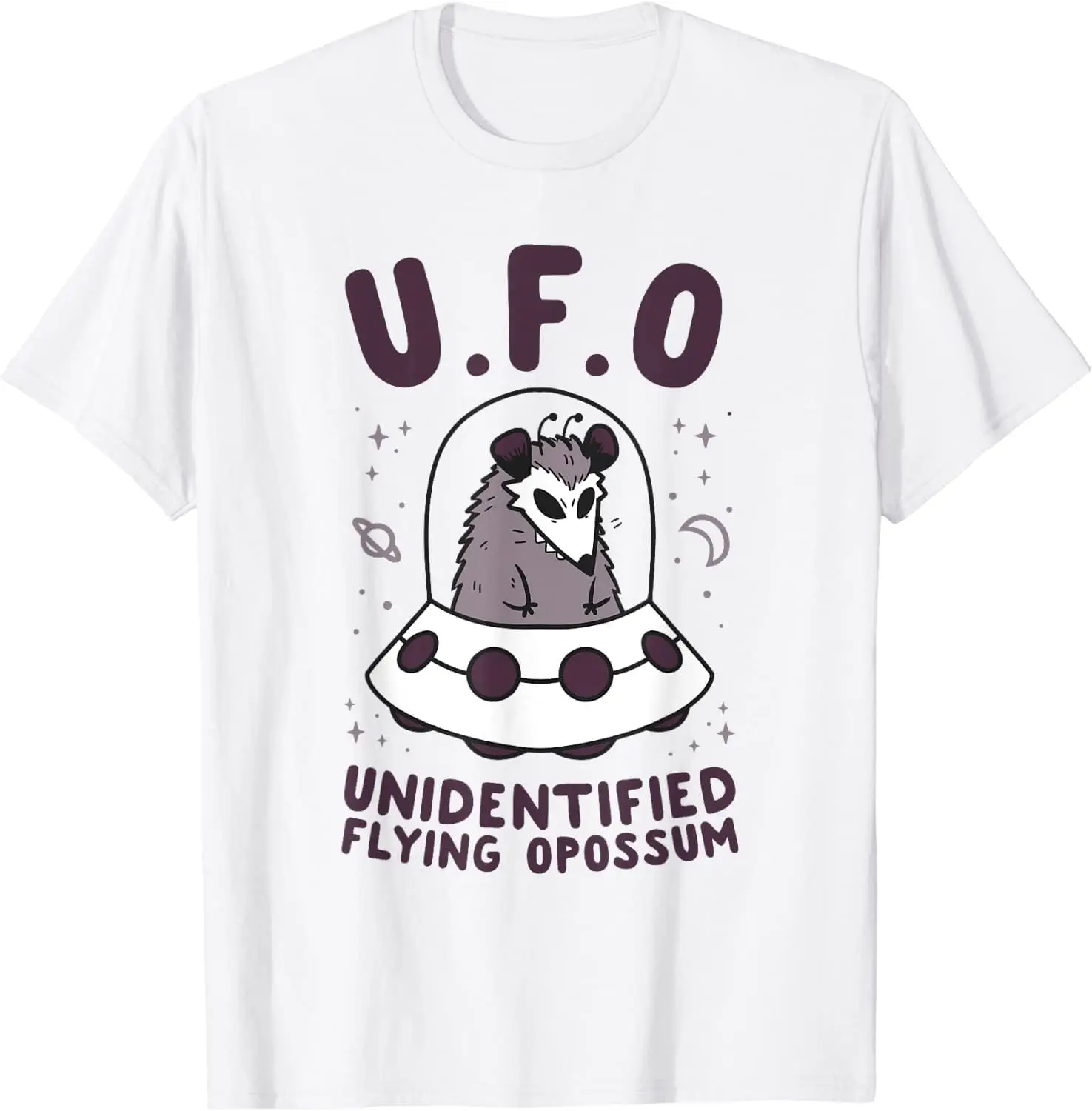 U.F.O UNIDENTIFIED Flying Opossum T-Shirt  High Quality 100%Cotton Short Sleeve