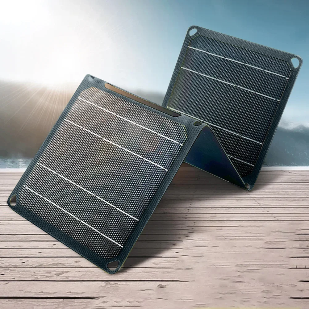 Portable Outdoor Solar Panels Charger 3/4-Fold Foldable Solar Panel USB 5V DC Solar Panel Mobile Power Supply ETFE Panels