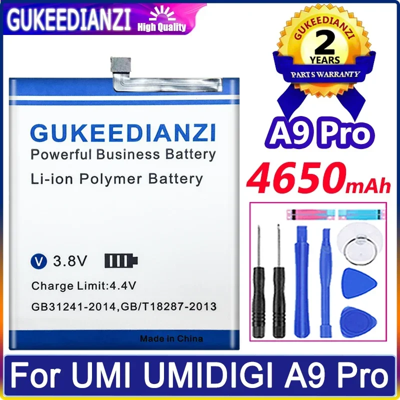 

GUKEEDIANZI Cell Mobile Phone Battery For UMI Umidigi A9 Pro A9Pro 4650mAh