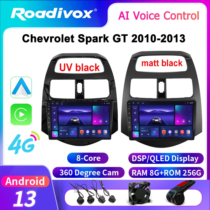 roadivox Android Car Radio for Chevrolet Spark GT 2010-2013 GPS Navigation Multimedia Video Player Tape Recorder Stereo Screen