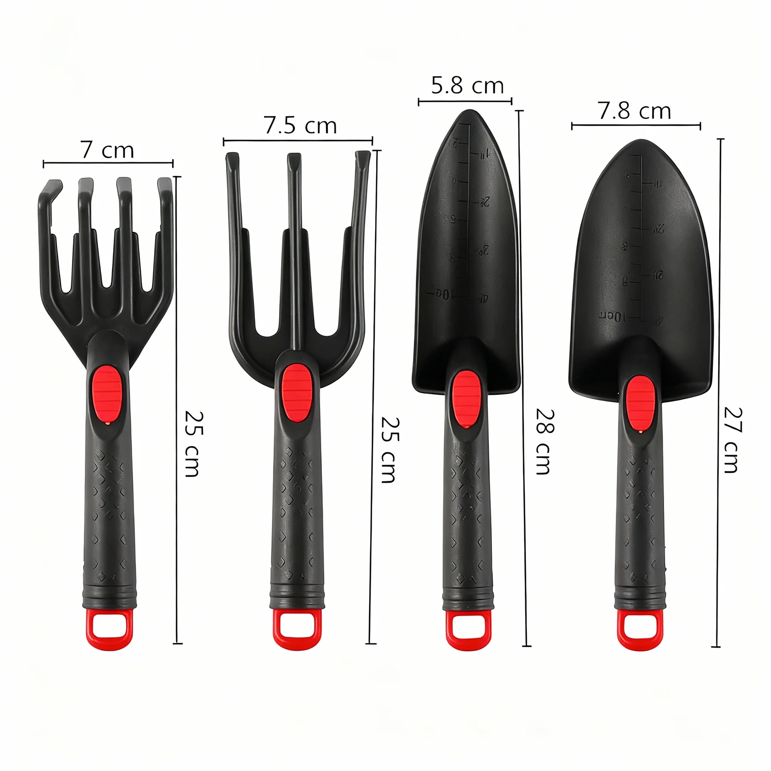 4-piece Gardening Shovel Kit Garden Planting Transplanting Mini Rake Spade Set Loosening Soil Digging Weeding Gadgets