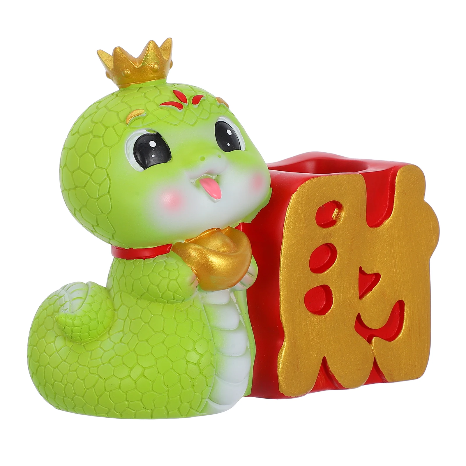

Crown Snake Small Pen Holder For Desk Holder Resin Desk ganizer Pencil Cup Stationery Storage Flower Container Plant Vase