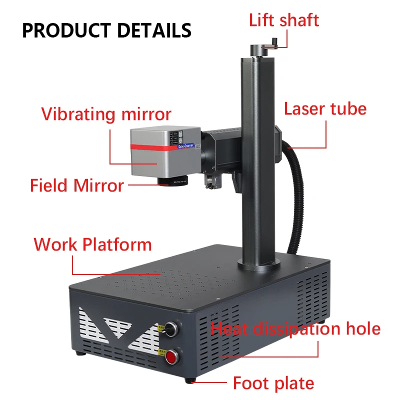 Factory Best Easy To Handle Mini Desktop 20W 30W 50w Fiber La ser Marking Machine