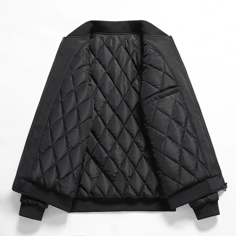 الشتاء رجل معطف رشاقته الدافئة يندبروف المعتاد جيب الذكور البضائع سترة بلون الوقوف طوق طويلة الأكمام الرجال سترة واقية #4