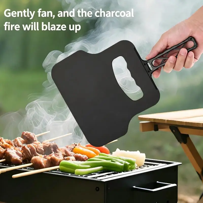 1/3pcs Barbecue Fan BBQ Hand Crank Blower Tool Manual Combustion Support Outdoor Cooking