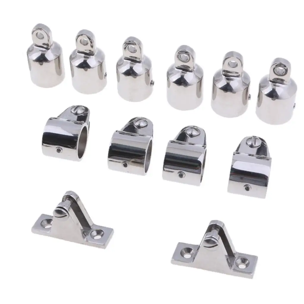 Stainless Steel Set of 12 3 Bow 7/8 Inch Bimini Top Boat Fitting Marine Hardware