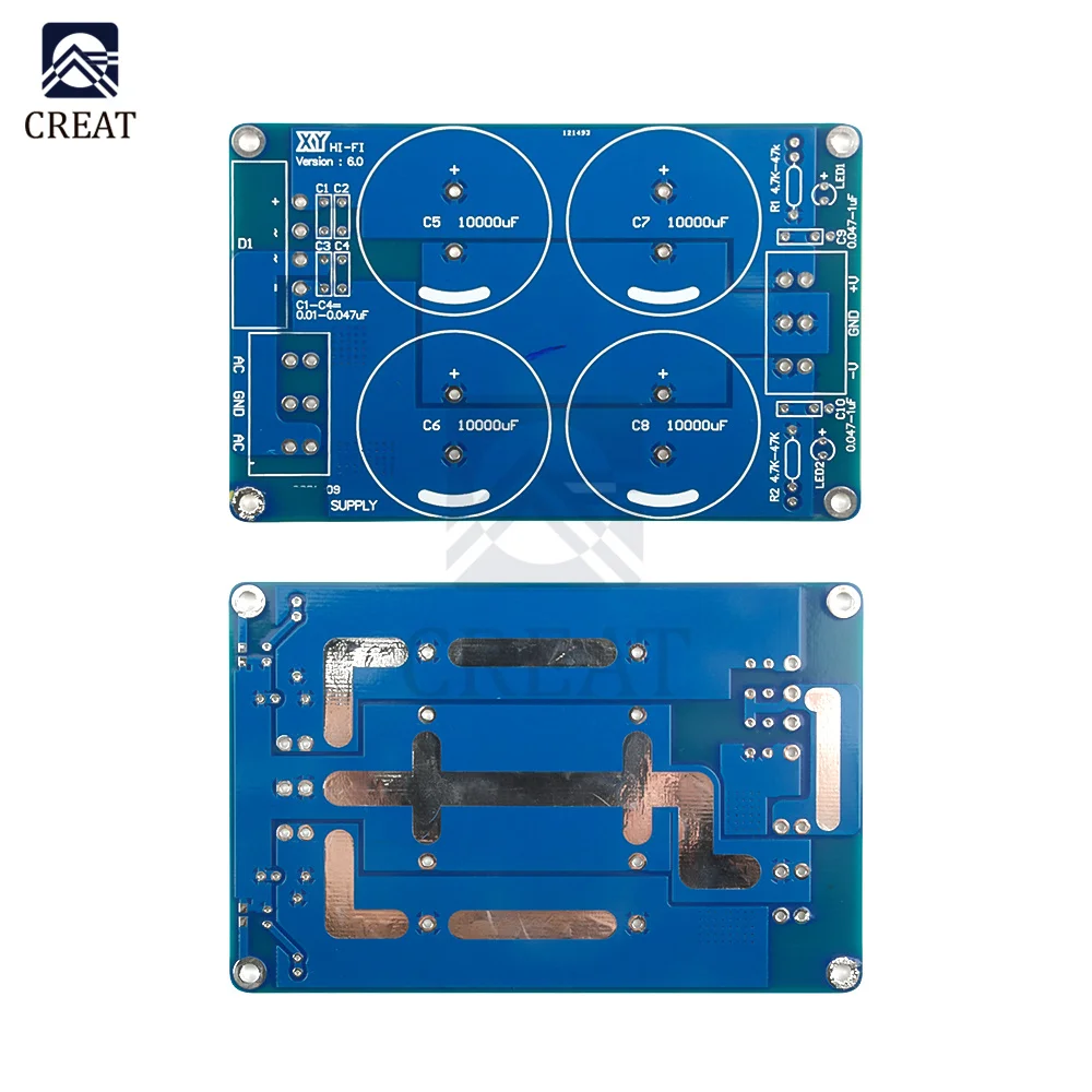 4*10000uF four 10000uF 50V Rectifier Filter Power Supply Board For LM3886TF TDA7293 PCB Module LM3886 Amplifier