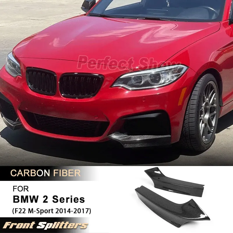 

Car Front Bumper Lip Splitters for BMW 2 Series F22 M-Sport 2014-2017 Racing Front Splitters Flaps Body Kits Carbon Fiber