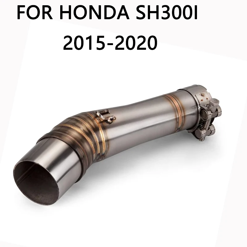 Slip-on-Motorrad-Auspuffrohr, Auspuff-Mittelrohr, Edelstahl-Auspuffrohr, Moto-Verbindungsrohr für HONDA SH300i 2015-2020