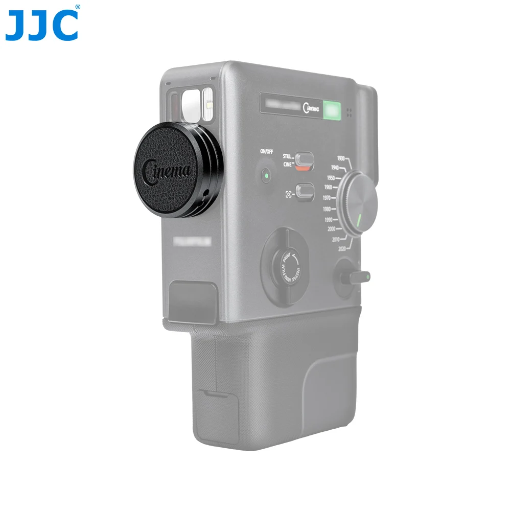 JJC Retro Leather Lens Cap For Fujifilm instax mini Evo Cinema Camera Accessories Lens Cover with Lens Cap Tether view 4