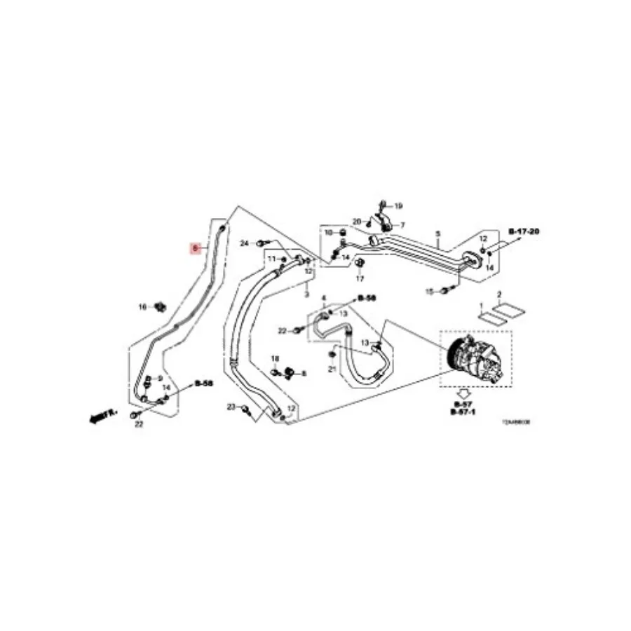 

Genuine Parts Pipe Receiver 80341T2FA01