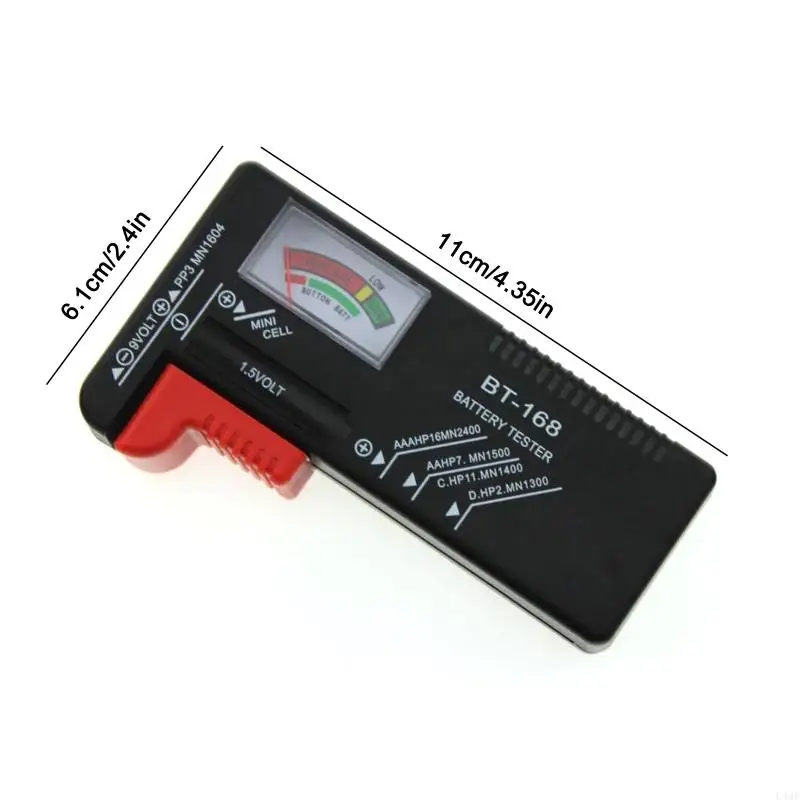 Battery Tester Small Home Level Level Level Tester untuk 9V 1.5V Battery L4MF