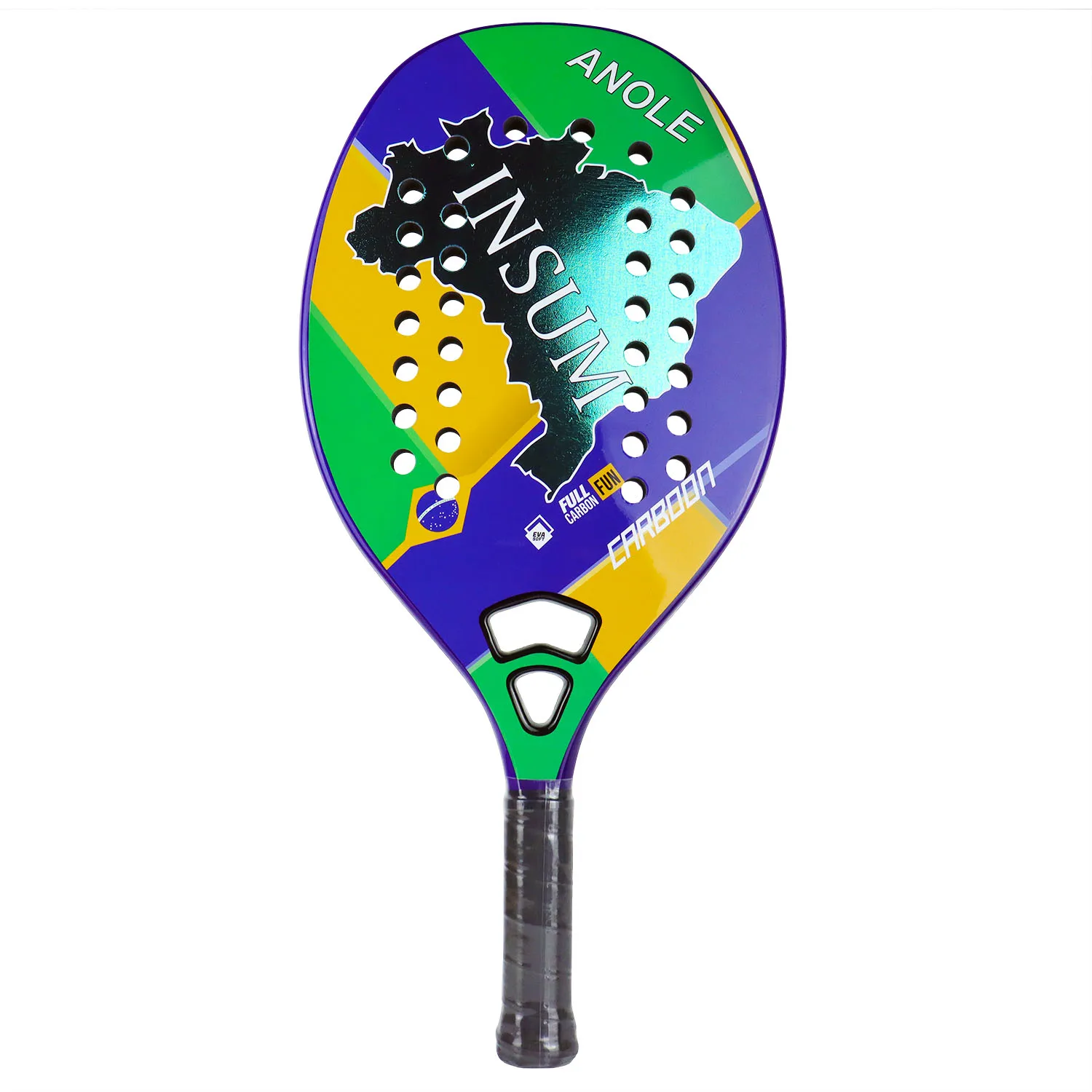 INSUM Beach Tennis Racket Carbon Fiber With Soft EVA Racket Beach Tennis