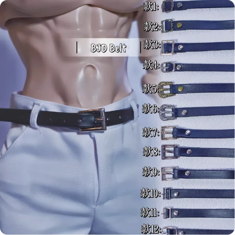 

1/3 1/4 Uncle Size BJD Doll Accessories Pu-leather Black Belt Accessories