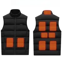 9 Areas Heated Vest Jacket USB Men Winter Electrically Heated Thermal Waistcoat for Hunting Hiking Warm Hunting Jacket