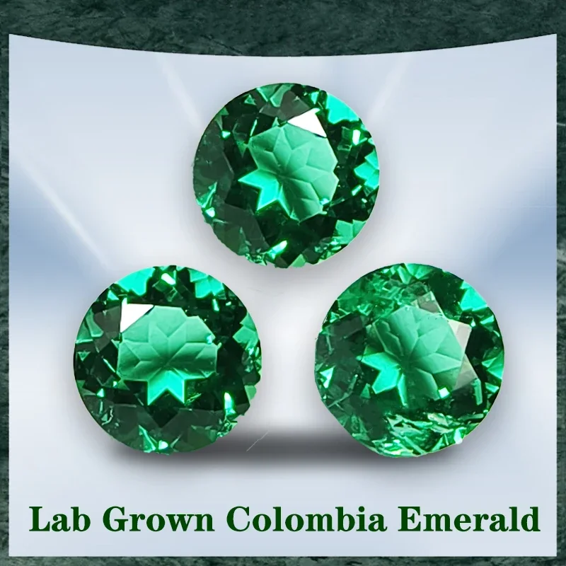 

Top Lab Grown Colombia Emerald Round Shape Retail and wholesale Selectable AGL Certificate for Diy Jewelry Making Materials