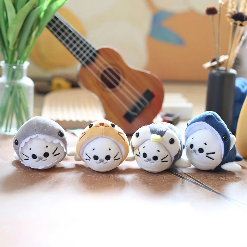 Cute Marine Animals Little Seal Plush Pendant Plush Toy Bag Accessories Keychain Pendant Bag Car Pendant Children's Gifts