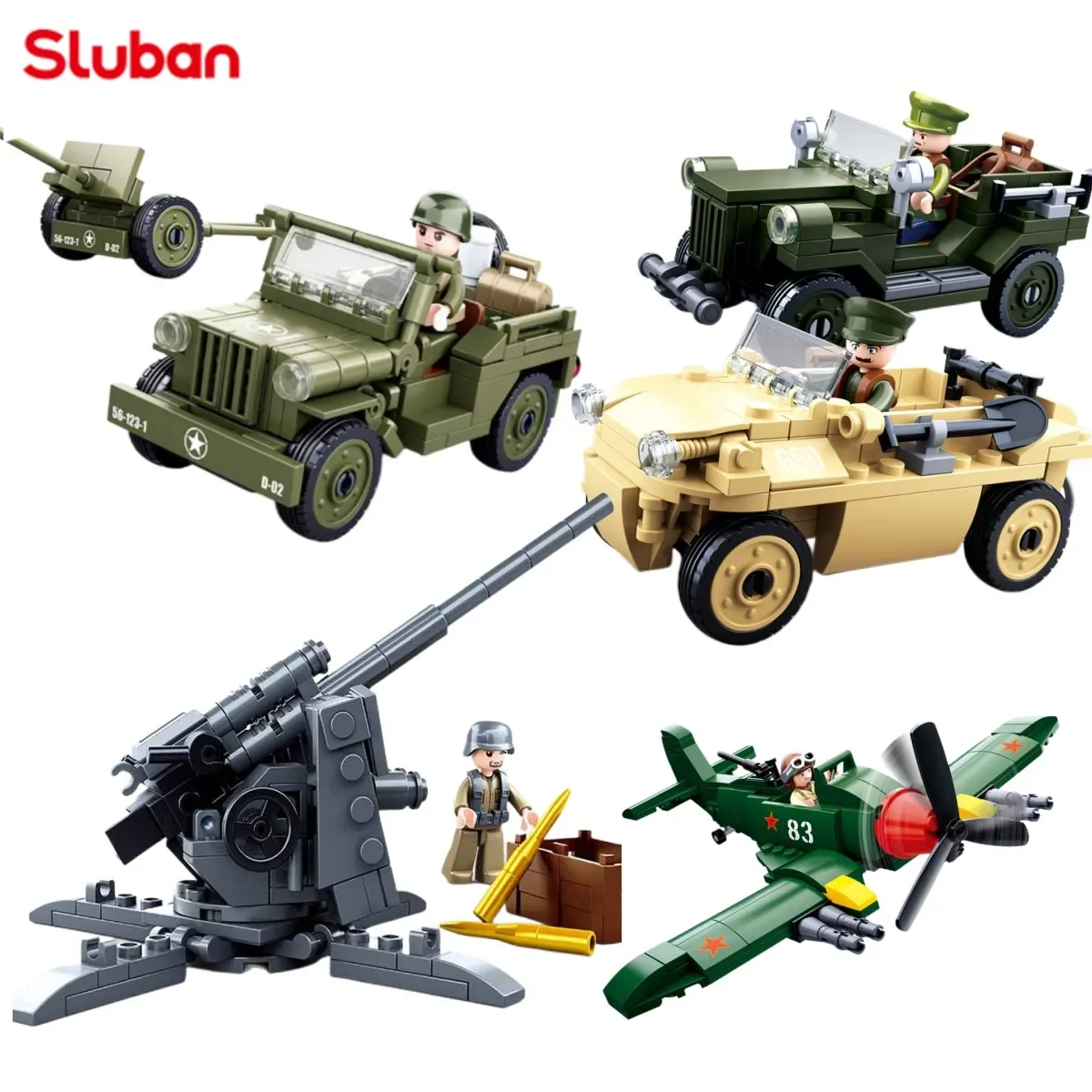 ทหารรถลาดตระเวน Land Force Normandy Landing อาวุธ Building Blocks WW2 กองทัพทหาร Brinquedos อิฐคลาสสิกของเล่นเด็ก