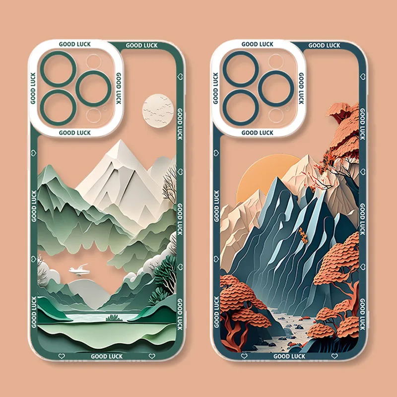 Beautiful Landscape Case for Samsung Galaxy M53 M33 M52 M42 M22 5G M32 M13 4G M62 M51 M31S M22 M21 M12 M11 M02 M02S Clear Cover