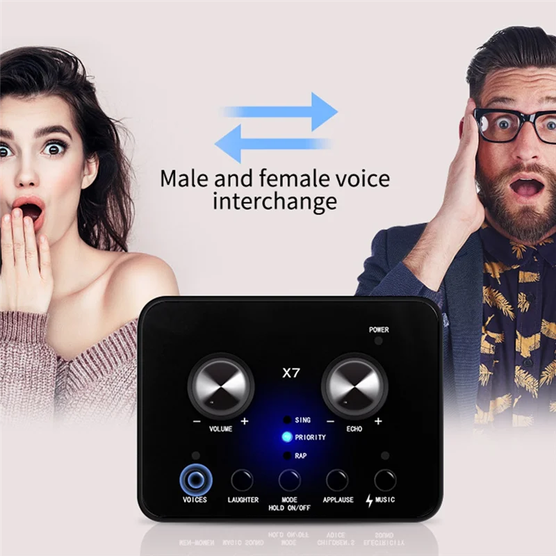 FFYY-Sound Card Voice Changer Live Sound Card With External Electronic Sound Effects For Mobile Phones And Computers