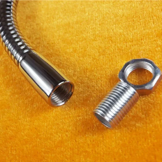 2pieces/lot M10 Soft Light metal Flexible conduit metal gooseneck hose serpentine tube clamp DIY Lighting accessory