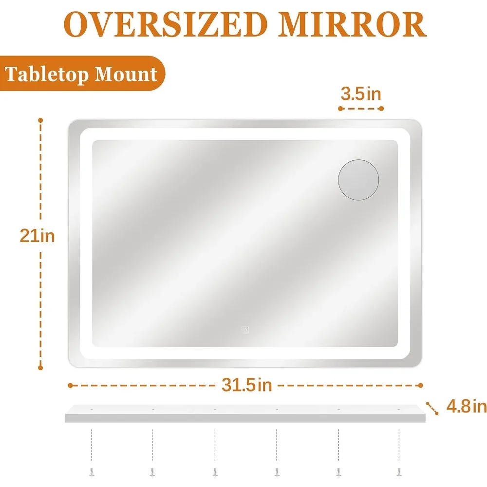 Large Vanity Mirror with Lights, 31