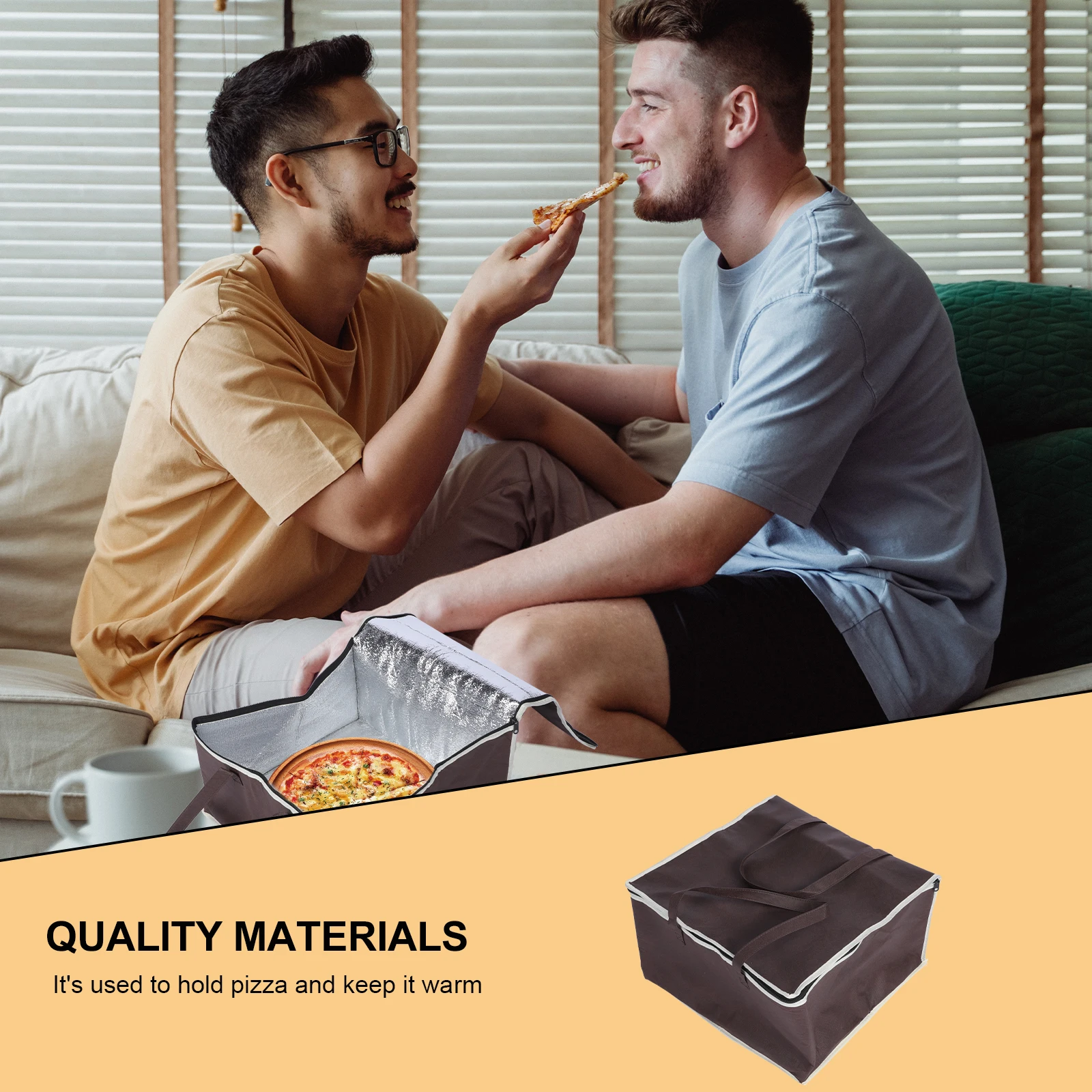 

Premium Insulated Meal Transport Tote Foldable Reusable Food Storage Bag Bento Pouch Portable Lunch Carrier For Pizza Grocery