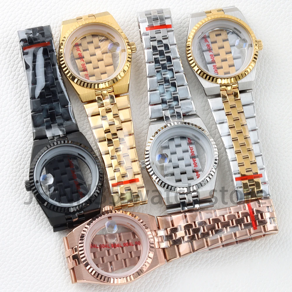 

39.5mm NH35 Case Sapphire Glass for Land-Dweller NH35 NH36 Automatic Movement Stainless Steel Watchband 33.8mm Dial Waterproof