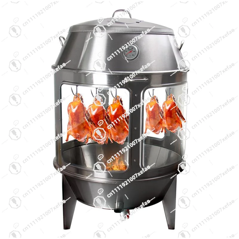 

Commercial Stainless Steel Charcoal Gas Roast Duck Stove, Chicken and Goose Hanging Stove, Glass Display Window, Coke Oven