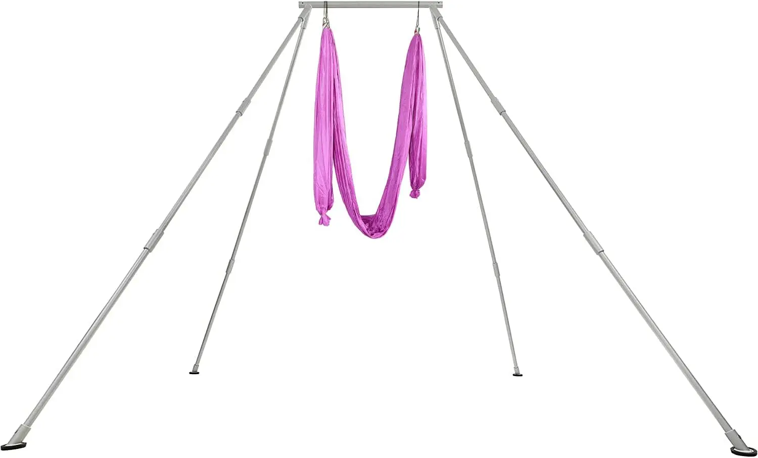 8.1' Aerial Yoga Swing Stand Yoga Frame Yoga Sling Inversion Aluminum Triangle Structure for Indoor Outdoor Hammocks Pull