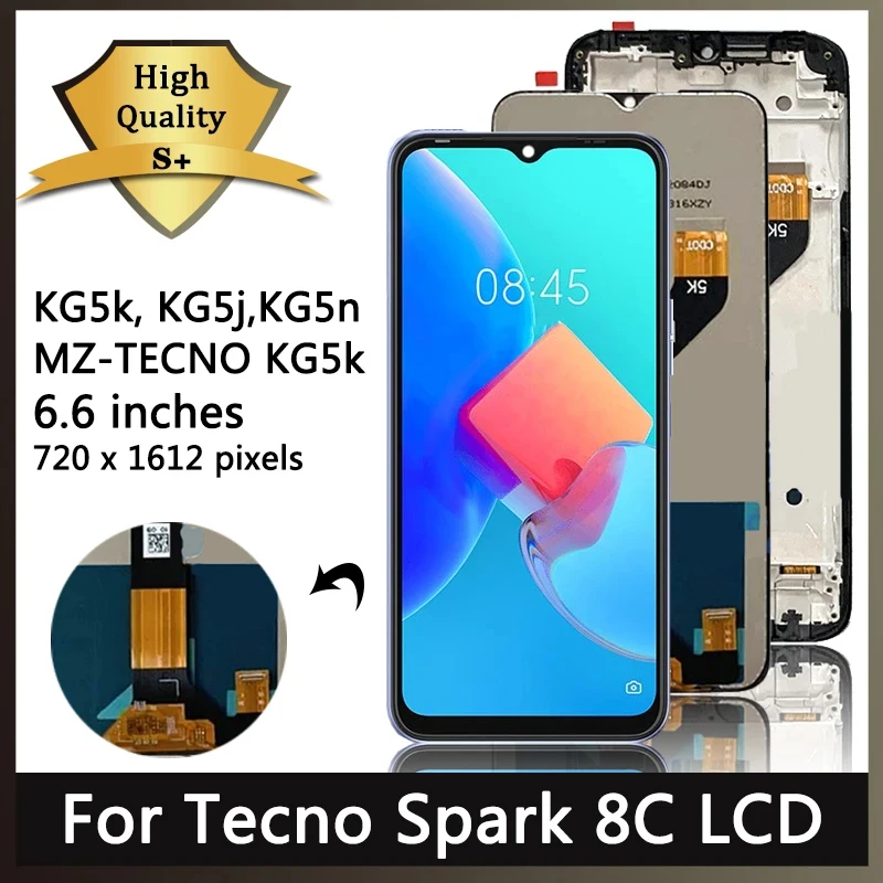 

6.6" inch For Tecno Spark 8C Spark8C KG5k KG5j KG5n MZ-TECNO KG5k LCD Display Touch Screen Digitizer Assembly Replacement