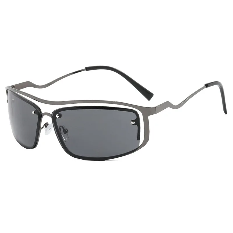 2025 Y2K Sports Punk Sunglasses Women Brand Designer Square Goggle Eyewear Men Luxury Sun Glasses Oculos De Sol UV400