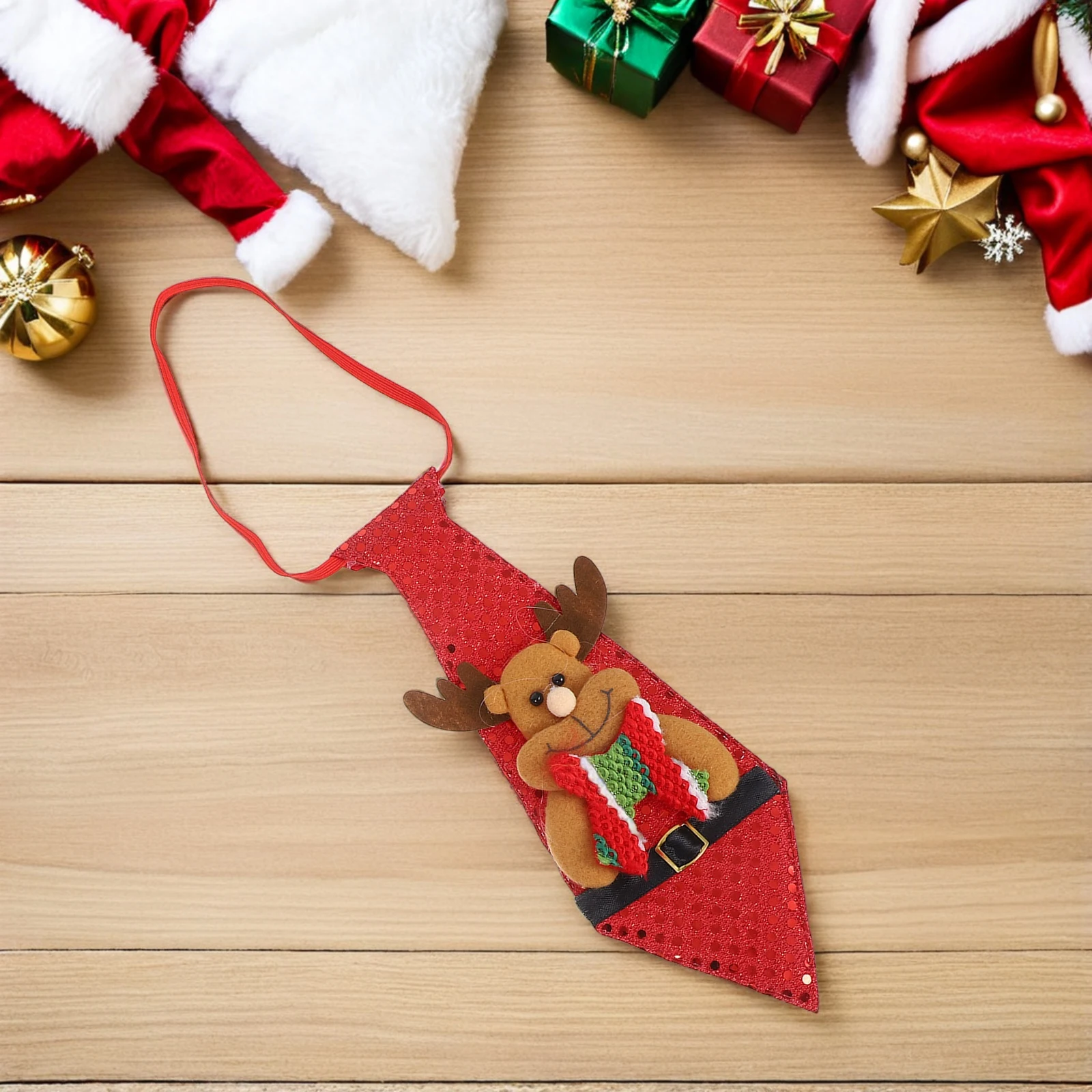 

6Pcs Christmas Men Neck Ties Printed Fabric Necktie Holiday Party Novelty Xmas Decorations Suit Accessories Neck Ties