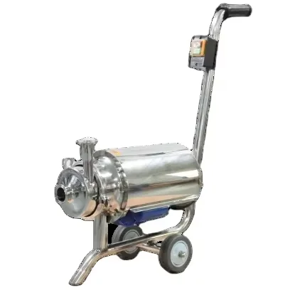 Wine Transfer Tri Clamp Centrifugal Milk Pump With Trolley Food Grade Stainless Steel 304 316L Beverage Beer