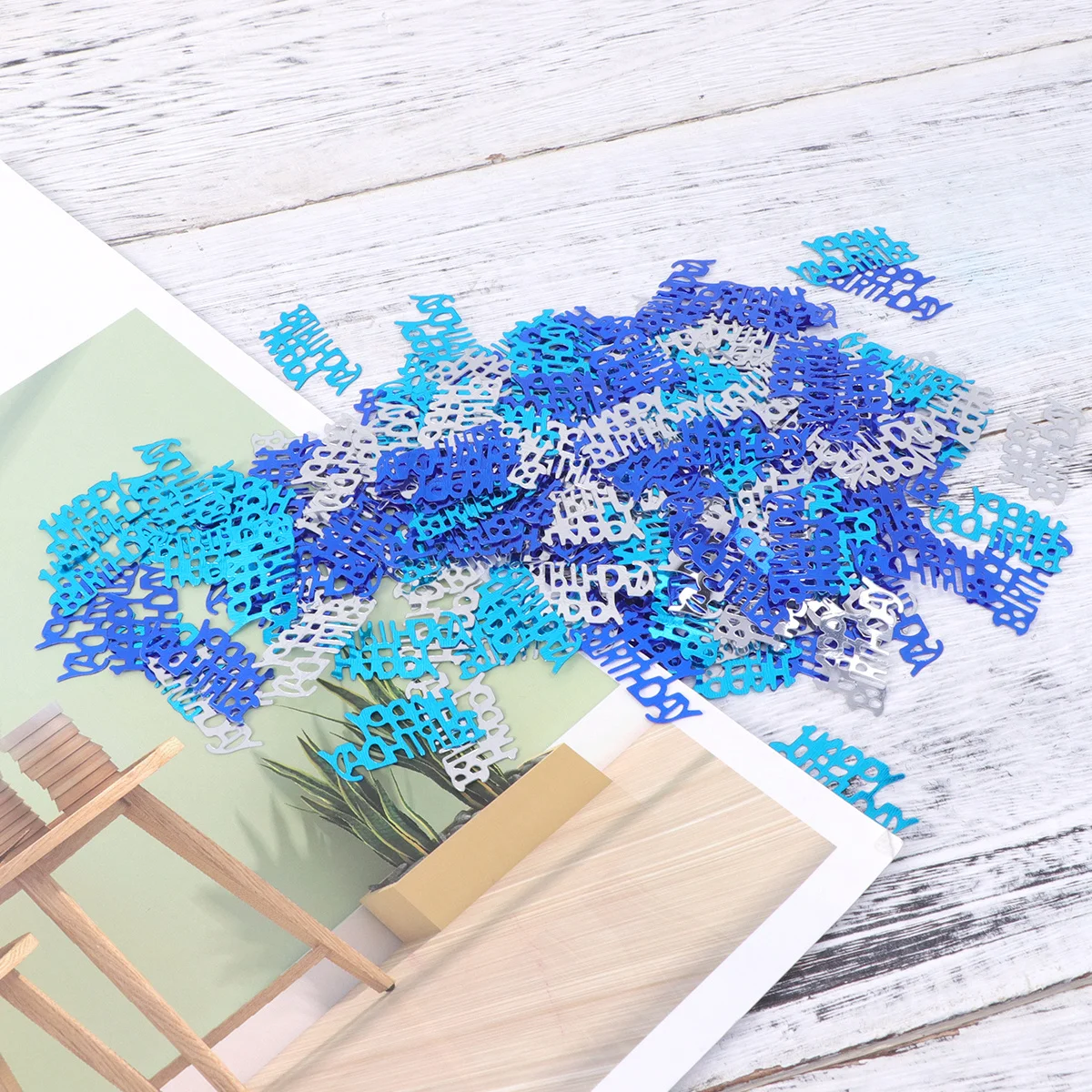 1 حزمة 15 جرام حفلة النثار عيد ميلاد الديكور عالية الجودة الموسيقى ملاحظة تحت عنوان الجدول مبعثر جو دافئ الخالق لوازم الأزرق