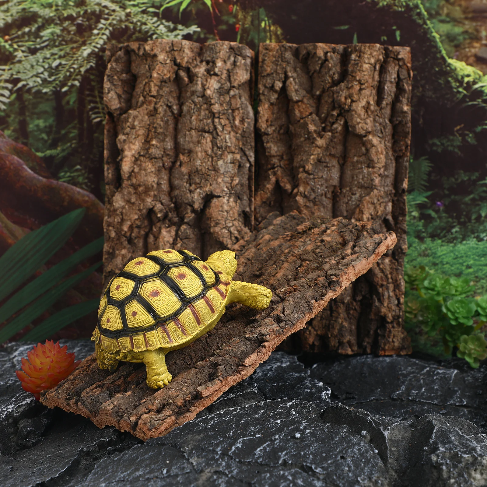 

3Pcs Terrarium Background Aquarium Bark Bavkground Terrarium Backdrop for Water Tank Pet Reptile Bark Climbing Tree Bark Decor