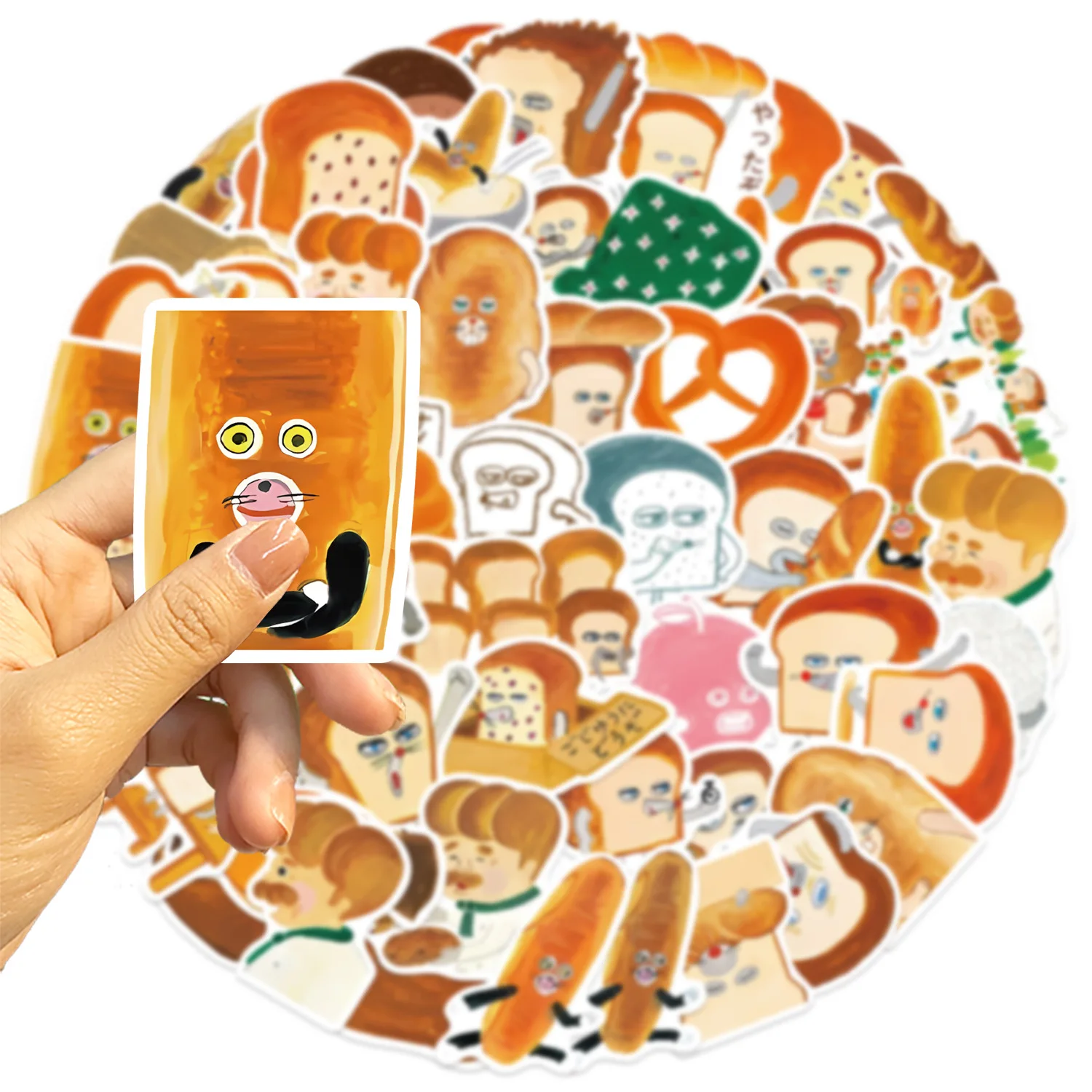 

10/60PCS Cute Creative Bread Thief Funny Stickers Personalized Graffiti Decorative Water Cup Desk Waterproof Decal Toy Gift